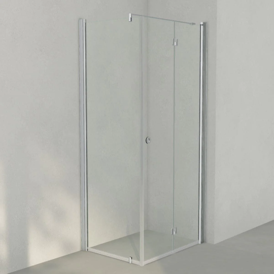 INR Iconic Nordic Rooms Dusjhjørne Linc 13 Flex Original Matt Aluminium / 90x70cm Venstre Hengslet
