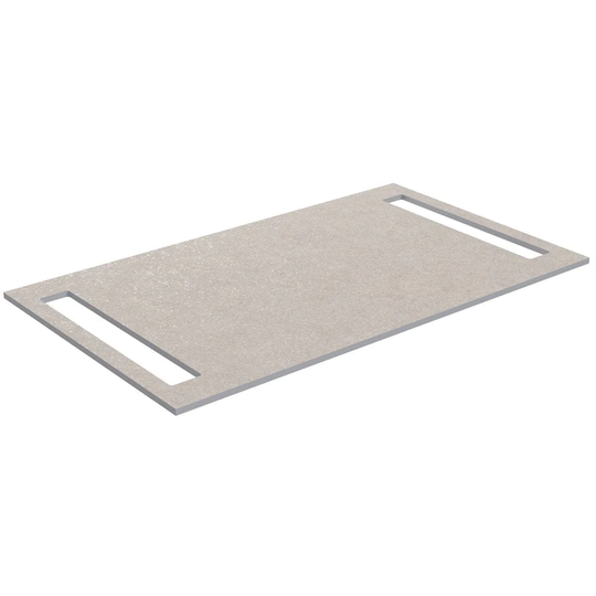 Korsbakken Benkeplate HPL med Håndkleholder Sand / 2 Sider 80cm