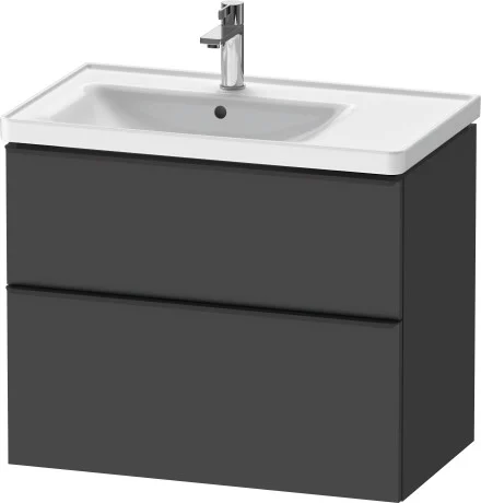 Duravit D-Neo servantskap, 78,4x45,2 cm, venstre, matt grafitt