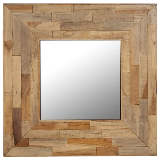 vidaXL spejl genanvendt teak 50 x 50 cm