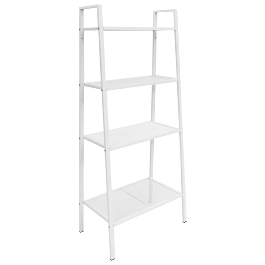 vidaXL bogreol i stigeform 4 etager metal hvid