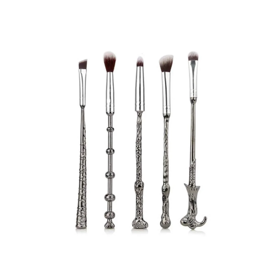 Harry Potter Makeup Børstesæt, 5 børster - Sølv og lilla