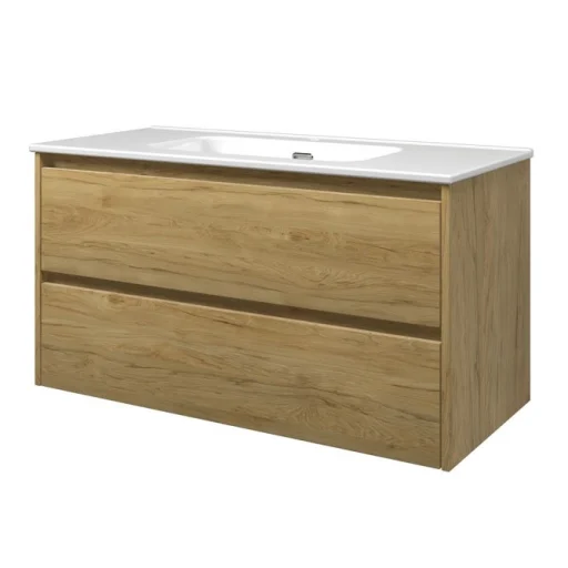 Sanibell Proline møbelpakke 100x46 cm m/2 skuffer, ideal eik