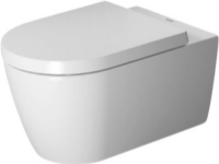 Duravit ME by Starck vægtoilet - 37x57cm med åben skylle-rand, hvid mat satin, WonderGliss