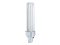 OSRAM DULUX D - Ikke-integreret kompakt fluorescerende lyspære - form: T11 - G24d-2 - 18 W - klasse G - varmt hvidt lys - 3000 K