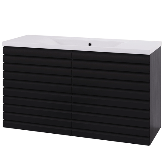 Linn Bad Selma Eikestav 2 Skuffer Heltre D45cm Servantskap Svart eik / 120cm Senter