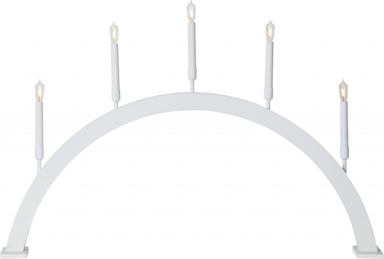 Storm candlestick (bow) (hvid)