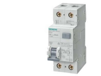 SIEMENS Kombiafbryder C 6A, 1 polet + nul C-karakteristik 6kA kortslutningsbrydeevne 30mA udløsestrøm, 230V AC, 36 mm bred