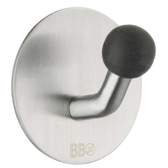 Beslagsboden Enkel Krok 1084 - Selvklebende Matt Krom