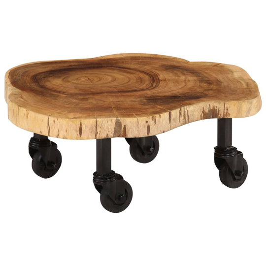 vidaXL sofabord massivt akacietræ 60 x 55 x 25 cm