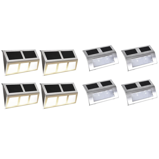 vidaXL solcellelampesæt i 8 dele LED-lys
