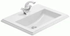 Villeroy & Boch Hommage Servant 63x52.5 cm m/Armaturhull m/Overløp m/Ceramic+