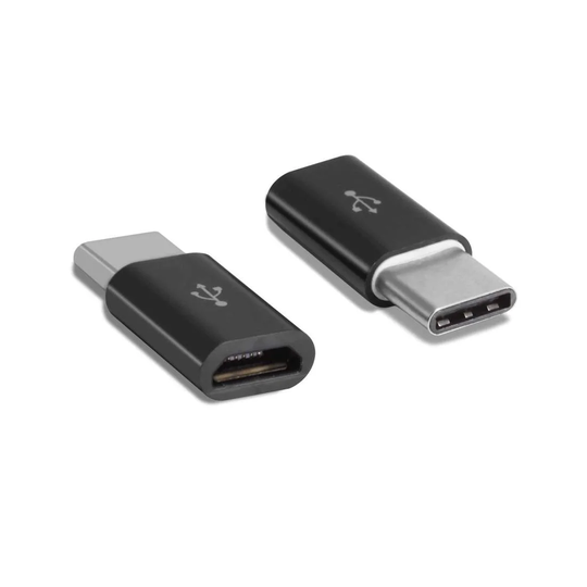Micro-USB til USB-C Adapter - Sort