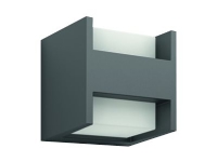 Philips myGarden Arbour - Væglampe - LED x 2 - total: 9 W (tilsvarende 35 W) - varmt hvidt lys - terning - antracite