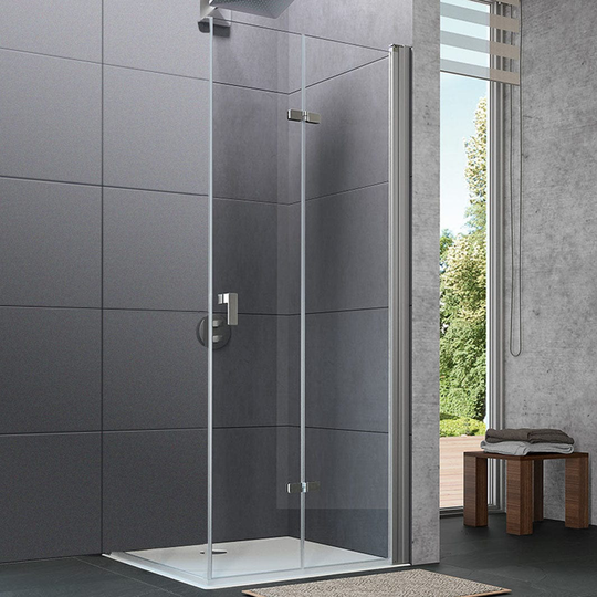 Huppe Design Pure Foldedør 75,5-97cm - Pris pr stk Sølv / 80cm Høyre