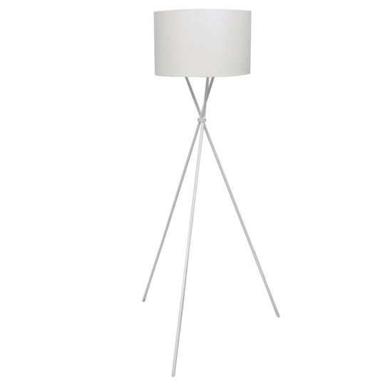 vidaXL standerlampe med højt stativ hvid