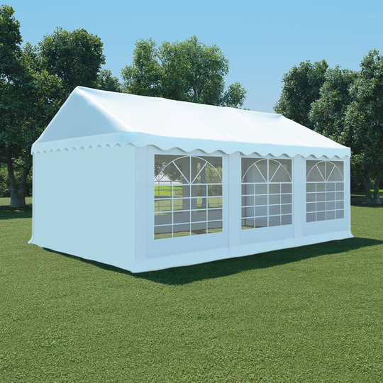 vidaXL havetelt PVC 4 x 6 m hvid