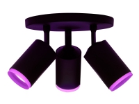Philips Hue White colour ambience Fugato 3-Spot - Sort BT