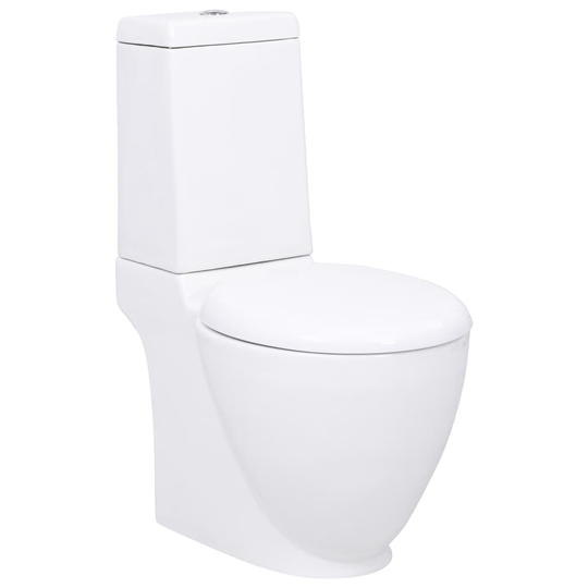 vidaXL keramisk toilet vandstrøm bagpå hvid