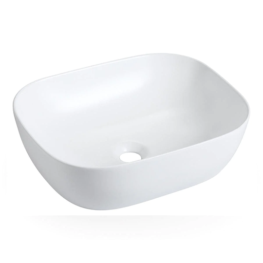Bathco Olea Rectangular Bolleservant B49xd40cm - Porselen Hvit