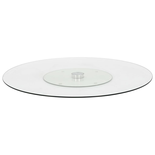 vidaXL roterende serveringstallerken 60 cm hærdet glas transparent