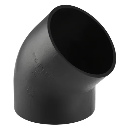 125 mm x 45 ° Bøy svart PEH Geberit