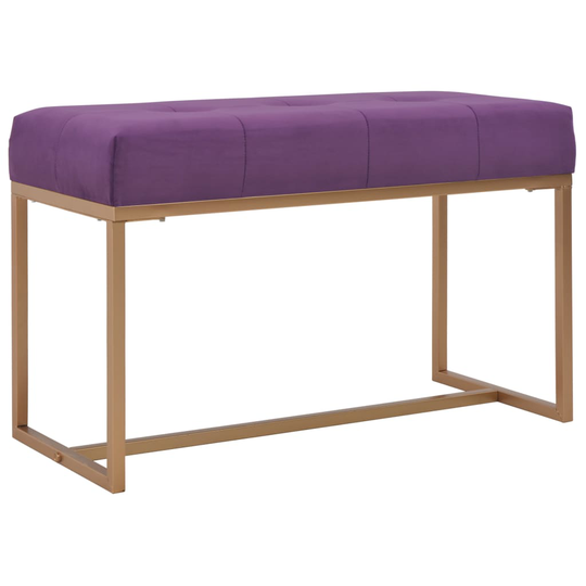 vidaXL bænk i fløjl 80 cm lilla