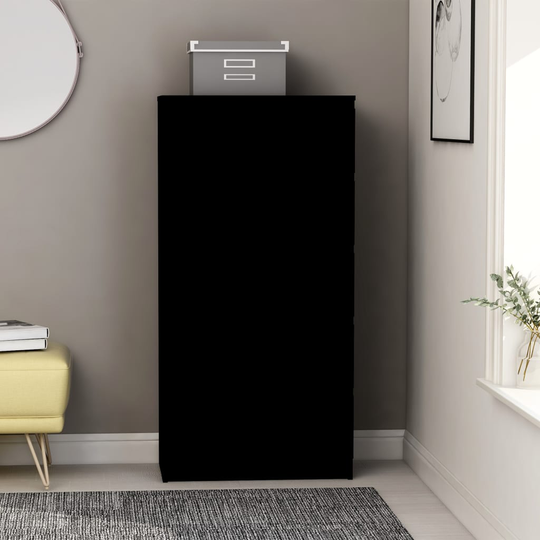 vidaXL kommode 60x35x121 cm konstrueret træ sort