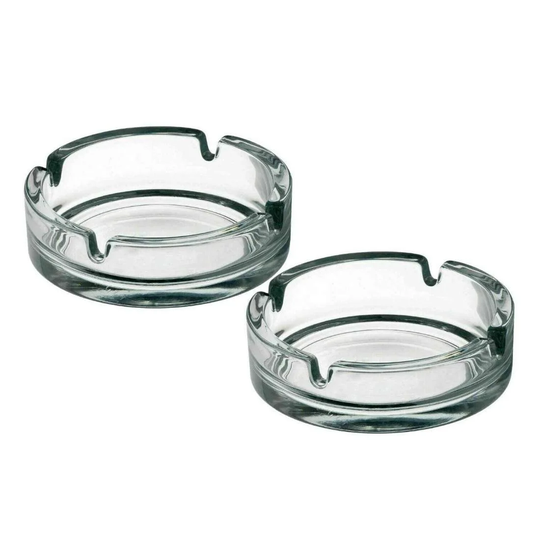 2x Askebægre i Transparent Glas