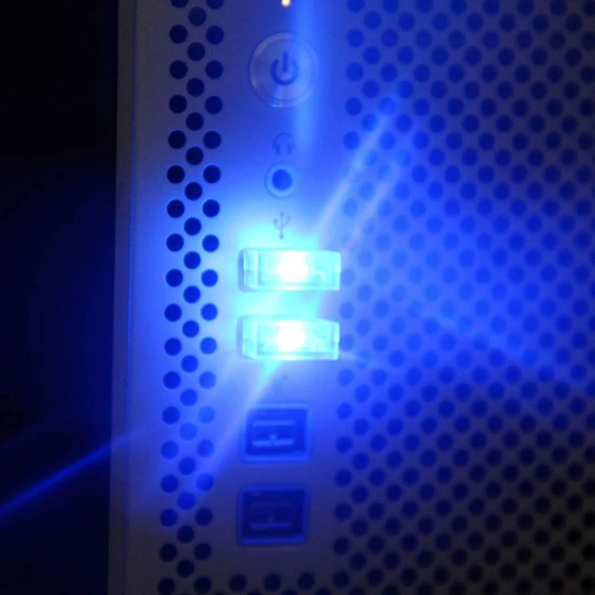 Mini USB-lampe med LED - Blå