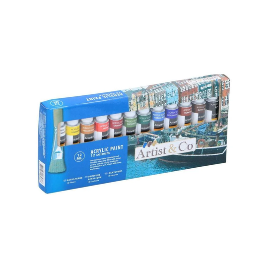 12x Akrylfarver - 12 ml
