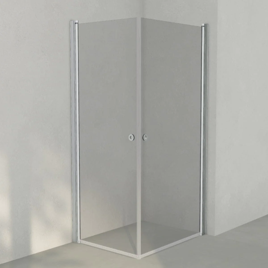 INR Iconic Nordic Rooms Dusjhjørne Linc Angel Original, Grått Glass Matt Aluminium / 80x100cm