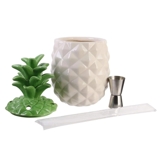 Cocktailsæt med ananas-drikkeglas
