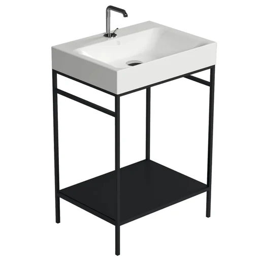 Lavabo Cento 60 gulvmodul i stål og matt sort