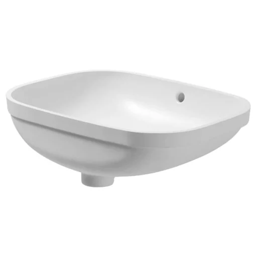 D-kode vask for underliming 56 cm uten kranhull med overløp