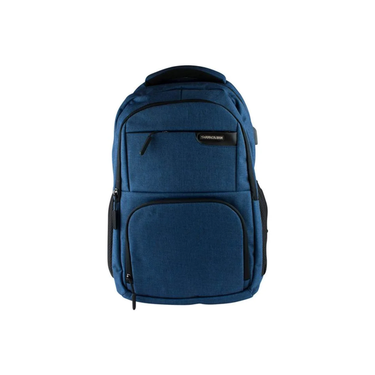 15.6" Computerrygsæk/USB-port & Stor kapacitet - Blå