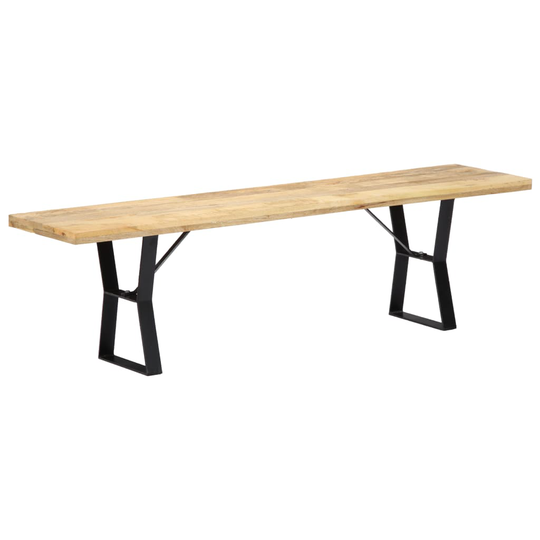 vidaXL bænk i massivt mangotræ 160 cm