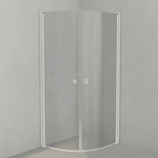 INR Iconic Nordic Rooms Dusjhjørne Linc Niagara Original, Grått Glass Hvit Matt / 80x90cm
