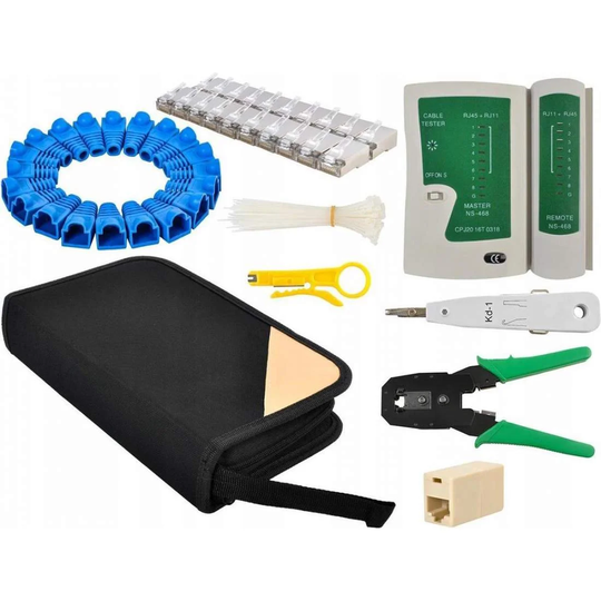 Værktøjssæt / Testkit til netværk - 145 dele