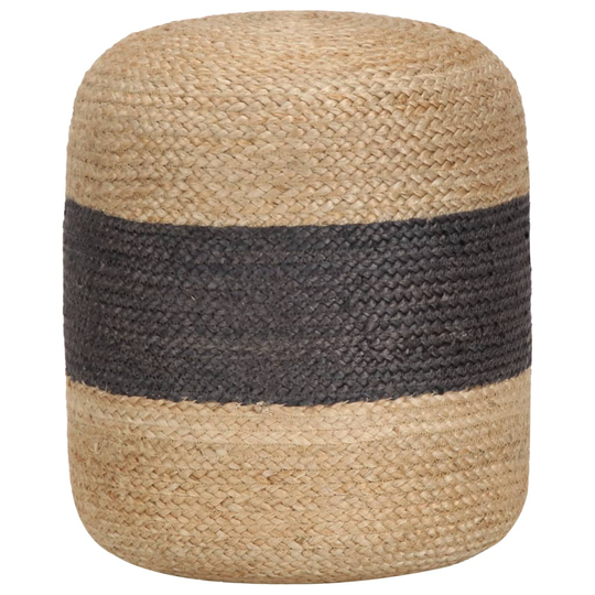 vidaXL håndlavet puf 40 x 45 jute mørkegrå