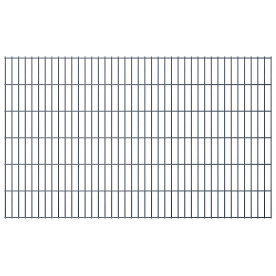 vidaXL havehegnspaneler 2D 2,008x1,23 m 28 m (total længde) grå