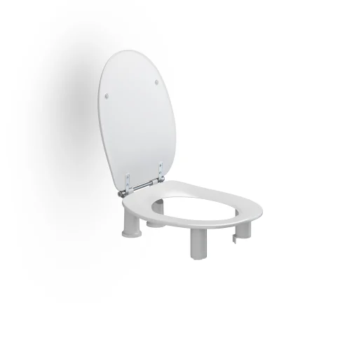 Pressalit Care Dania toalettsete, 10 cm fohøyet, hvit