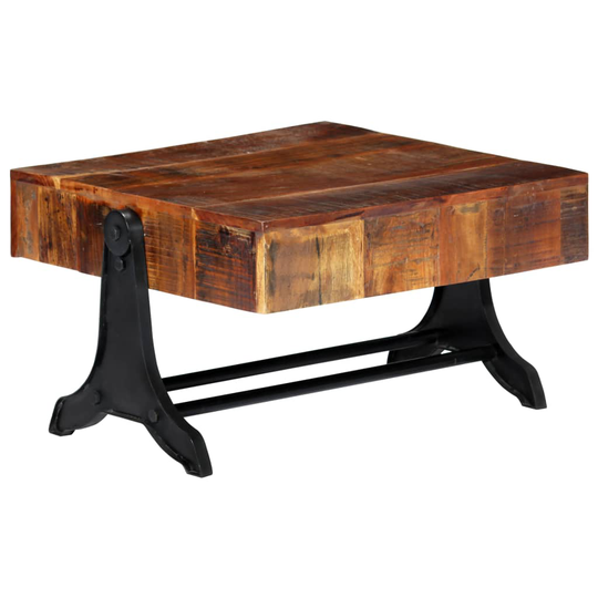 vidaXL sofabord 77x70x40 cm massivt genbrugstræ