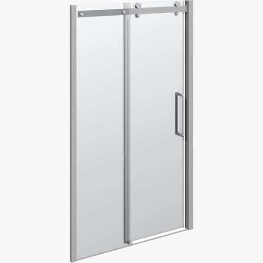 Dansani XXL Deluxe Skyvedør for Nisje B120-160xh200cm Sateng / 120cm Klart Glass