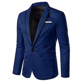 Herre Blazer Sportsjakke Sport Coat Pustende Bryllup Arbeid Virksomhet Enkelt Brystet Enn-knapp V-hals Forretning Elegant Jakke Yttertøy Trykt mønster Lomme Sv