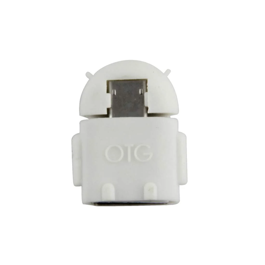 OTG Adapter - USB til Micro USB Adapter On-The-Go - Hvid