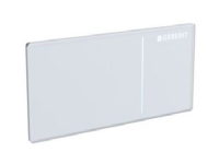 Betjeningsplade Omega 70, møbeltryk pneumatisk, hvid glas