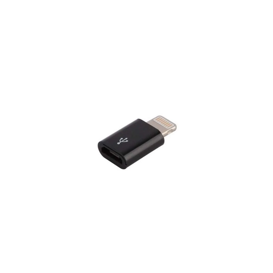 Micro-USB til Lightning Adapter - Sort