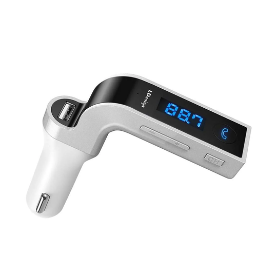 FM-sender med Bluetooth Forbindelse 4-i-1, Sølv