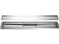 Unidrain afløbsarmatursæt - 700mm vinyl m/rist/ramme st rf